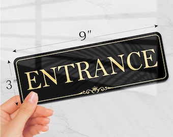 Custom Acrylic Entrance Sign | Office Door Sign | Modern Business Wall Sign for Commercial Use