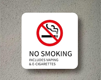 No Smoking Sign 6x6 Inch, Metal Wall Sign, No Smoking Symbol Sign, Office Restaurant Business Door Sign, Indoor Outdoor