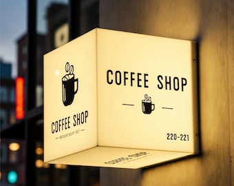 Custom Acrylic LED Light Box Sign, Backlit Business Logo