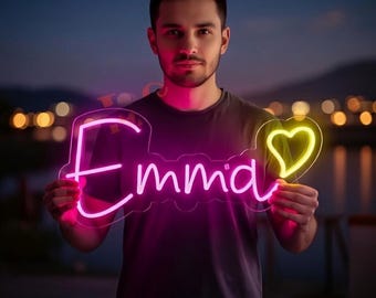 Custom Neon Name Sign, Personalized LED Wall Decor, Wedding Gift