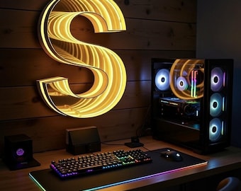 Custom RGB Infinity Mirror LED Sign, 3D Wall Decor
