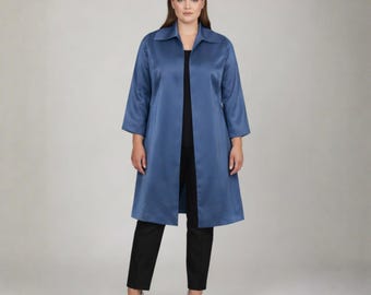 Patrón de costura para abrigo de talla grande (PDF) / Chaqueta larga (44-52, A4, A0)