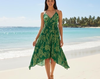 Halter Neck Handkerchief Dress Sewing Pattern PDF