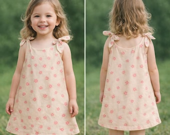 Girls Summer Dress Sewing Pattern PDF Download