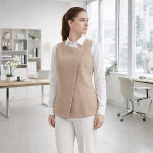 Lange Damen Weste Schnittmuster PDF Minimal Ärmellos