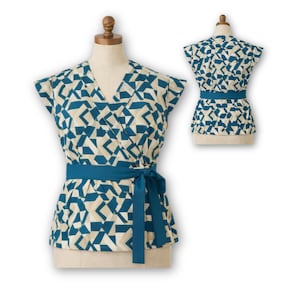 Plus Size Wrap Blouse Sewing Pattern PDF Download