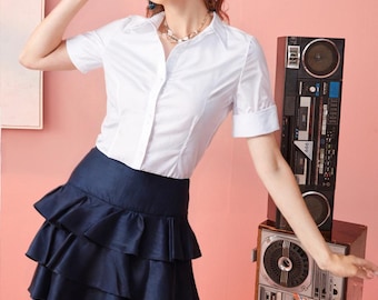 Ruffled Mini Skirt Sewing Pattern PDF | Tiered Skirt Pattern | Beginner Friendly | Instant Download