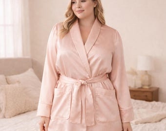 Patrón de costura de chaqueta de pijama de talla grande en PDF / Estilo bata de novia / Chaqueta cruzada para estar en casa