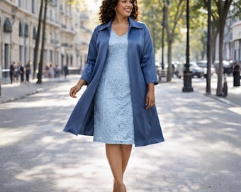 Patrón de costura para vestido y abrigo de talla grande (PDF)