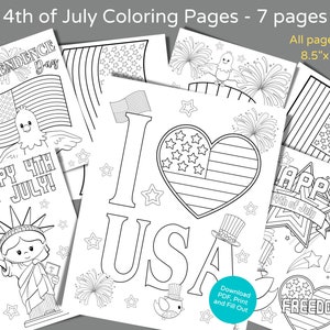 4th of July Coloring Pages to Download and Print, Fourth of July Activities, Independence Day Coloring Pages, Patriotic Coloring Pages