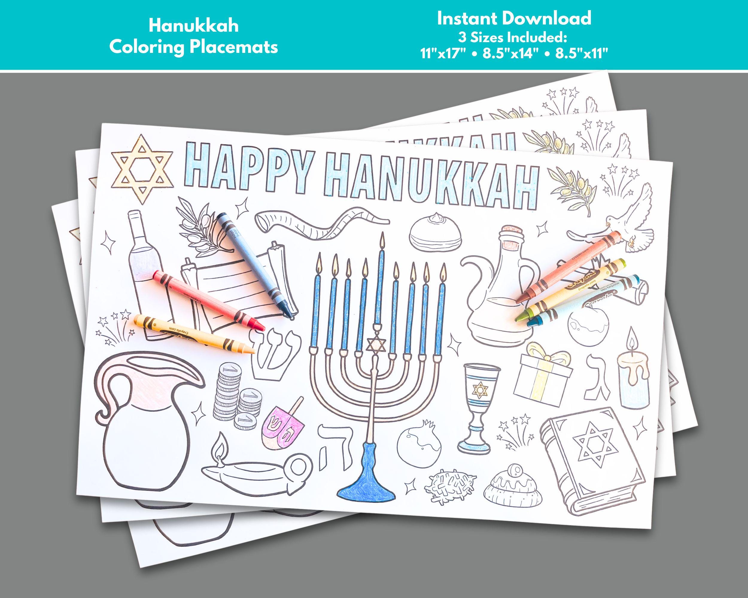 Coloración de janucá - Etsy México, image size:2500x2000