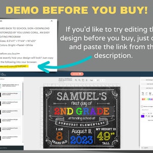 Last Day of School Chalkboard Sign to Instantly Edit in Corjl, Download ...