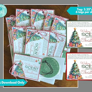 Ich wünsche Ihnen einen Weihnachtsgeschenkanhänger für Scentsy Scent Circles zum Bearbeiten, Herunterladen und Drucken, Scent-sational Urlaubsanhänger