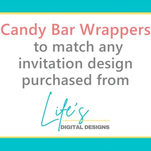 Candy Bar Wrapper de tamaño completo para que coincida con cualquier diseño de Life&#39;s Digital Designs Imprimible personalizable