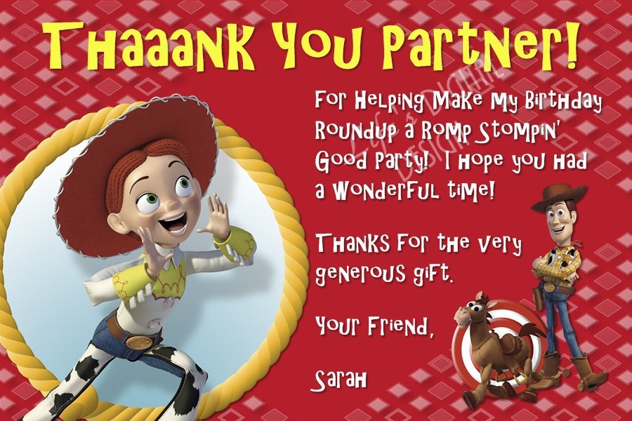 Toy Story Thank You Cards Free Printables Free Printable Templates