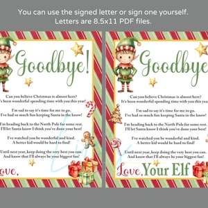Goodbye Elf Letter to Download and Print, Christmas Elf Letter for Kids ...