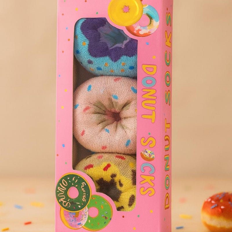 Boxed Sock Donut Boxed Socks - Etsy