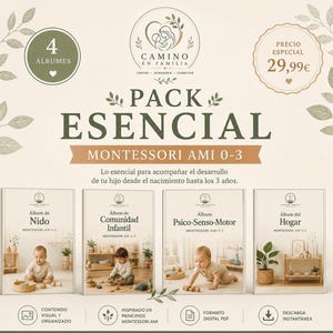 Pack de Álbumes Montessori AMI 0-3 Español | Guía Completa para Familias y Educadores | PDF Digital Descargable | Montessori 0-3
