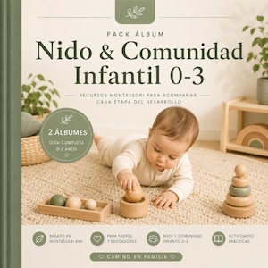 Montessori-pakket Nido + Kindergemeenschap | Spaanse PDF | AMI-album 0-3 |