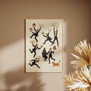 Tiny People Restaurant Print, Waiter Wall Art, Food Kitchen Poster, Bar Decor, Unframed image 8