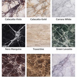 Calacatta Viola Marble Sink and Backsplash | Wall Mounted Luxury Handmade Stone Basin image 14