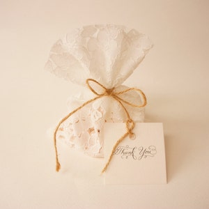 Baptism Favor Bags, Bridal Shower, Party Favors, Wedding Favors, Vintage Wedding, Custom Made Favors image 3