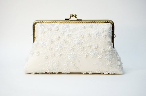 ivory evening clutch
