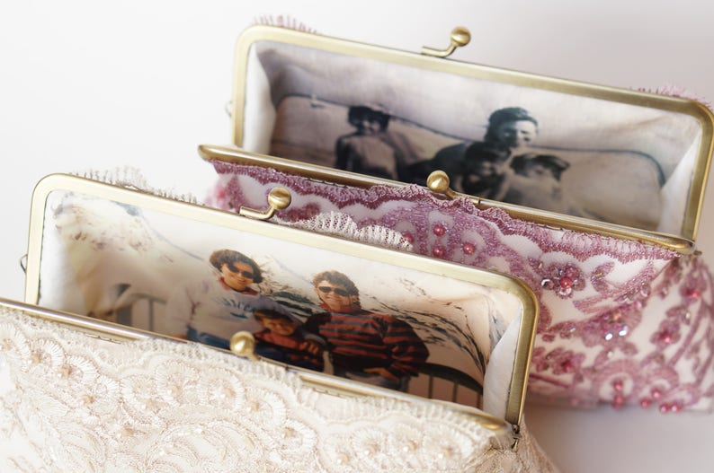 Personalize your Bridal Clutch Purse, Bridesmaid gifts with a Photo Lining For Personalization only image 10