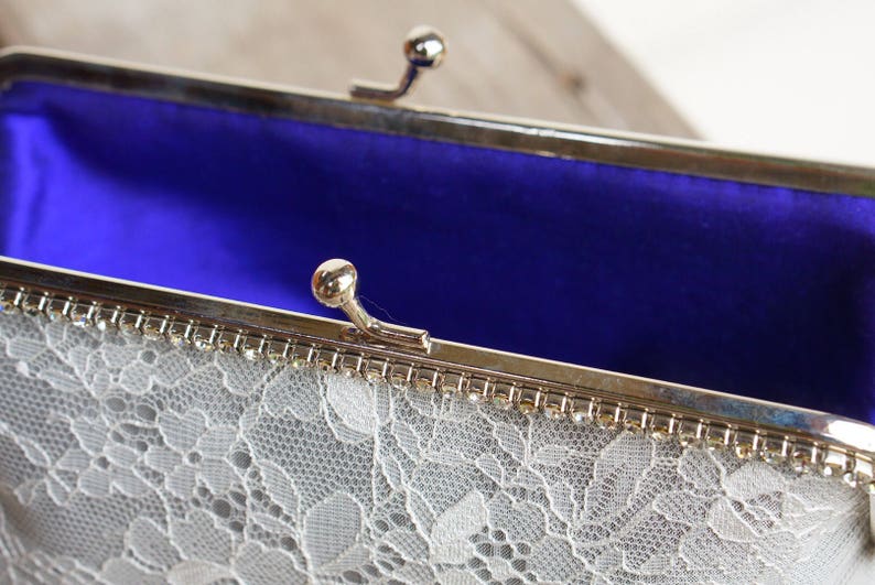 Gray Rhinestone Evening Clutch Bag / Grey Silk Handbag / Etsy