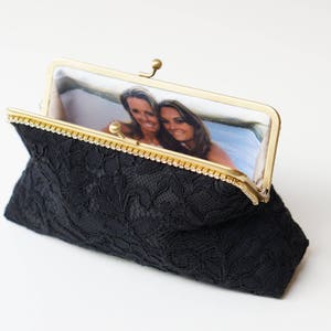 Personalize your Bridal Clutch Purse, Bridesmaid gifts with a Photo Lining For Personalization only image 8