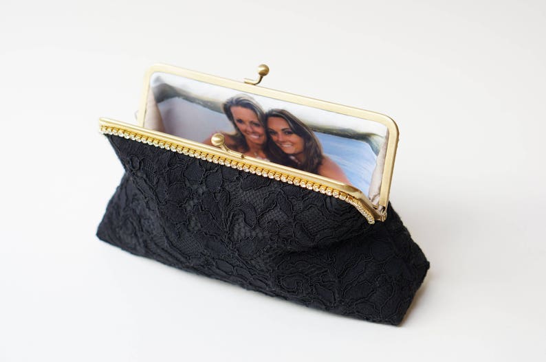 Personalize your Bridal Clutch Purse, Bridesmaid gifts with a Photo Lining For Personalization only image 8