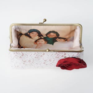 Personalize your Bridal Clutch Purse, Bridesmaid gifts with a Photo Lining For Personalization only image 5