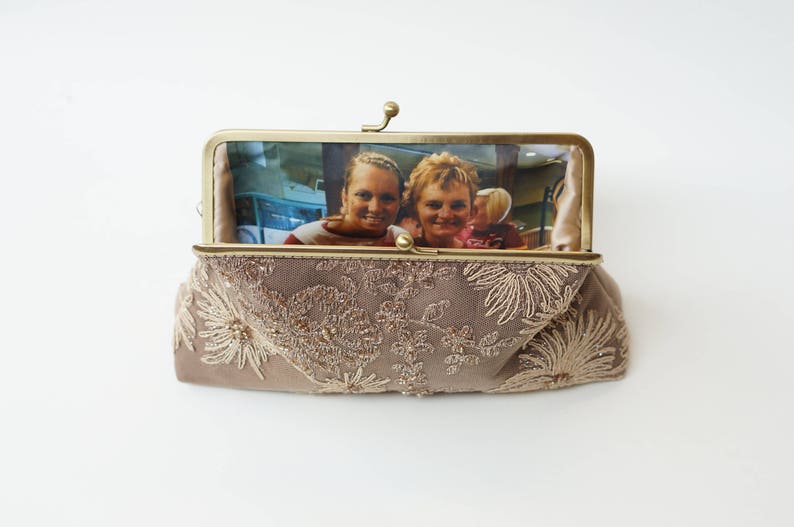 Personalize your Bridal Clutch Purse, Bridesmaid gifts with a Photo Lining For Personalization only image 9