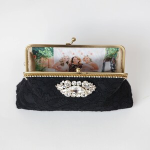 Personalize your Bridal Clutch Purse, Bridesmaid gifts with a Photo Lining For Personalization only image 3