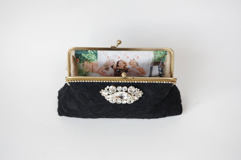 Personalize your Bridal Clutch Purse, Bridesmaid gifts with a Photo Lining For Personalization only image 3