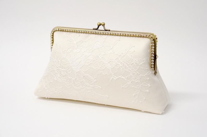 Chantilly Lace Clutch / Ivory Purse/ Vintage Inspired / Etsy UK