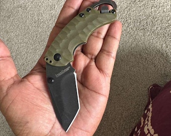 Navaja de bolsillo multifunción compacta Kershaw Shuffle DIY (8720), hoja de acero 8Cr13MoV de 2,4 pulgadas con revestimiento de óxido negro