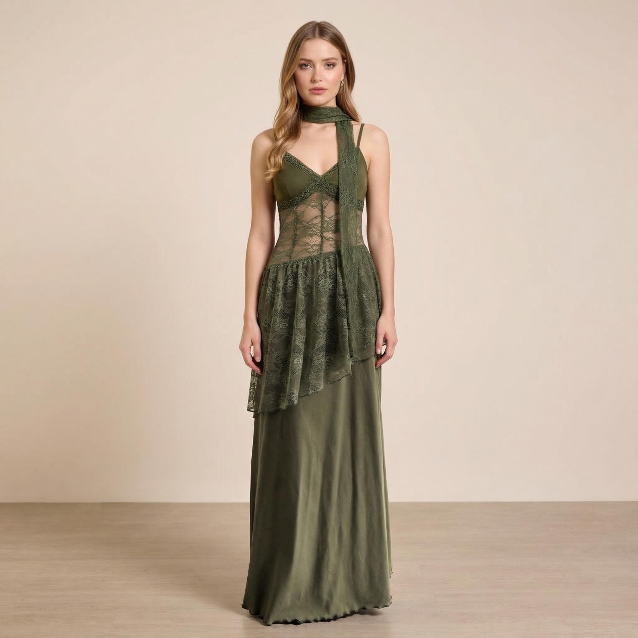 Green Silk Lace Maxi Dress - Etsy Green Silk Lace Maxi Dress - Etsy