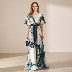 chinese dress ladies Rosetta Maxi Dress - Aqua by Babyboo Fashion main image 1
