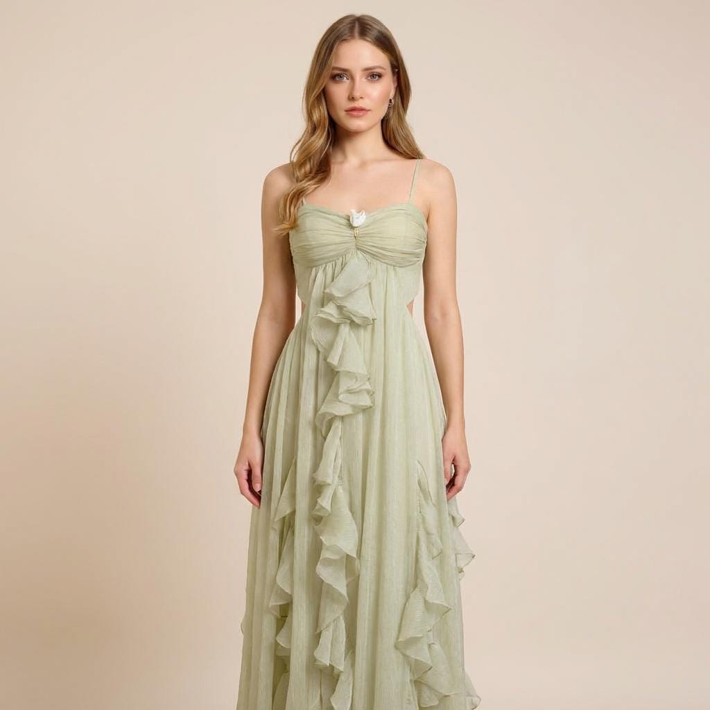 Celadon Green Dress - Etsy New Zealand