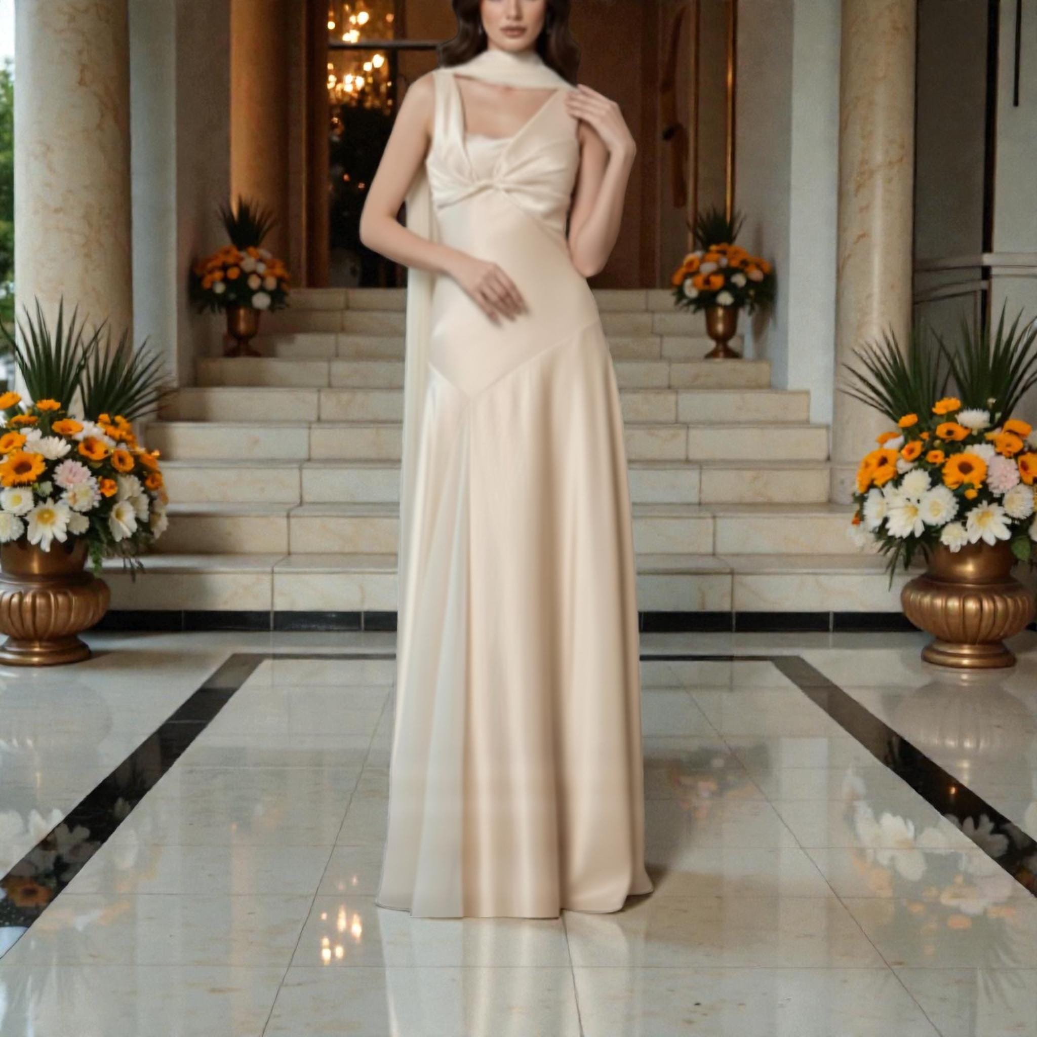 Plus Size Champagne Formal Gowns