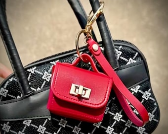 Mini Keychain Luxe Purse  – Coin Purse with Gold Hardware - Luxe Customizable Accessory