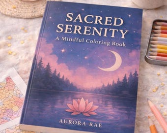 Libro para colorear consciente para adultos: Serenidad Sagrada, Arte de Meditación