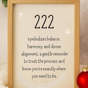 222 Angel Number Print | Spiritual Alignment Décor (Digital Download)