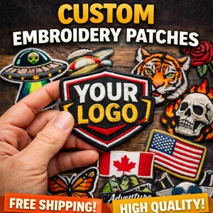 Naszywka z haftem na zamówienie | Naszywka z logo | | Personalizowane identyfikatory | Personalizowane naszywki na czapki, kurtki i torby