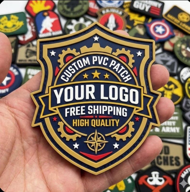 Patches personalizados em PVC | Logotipo 2D/3D, Equipamento Tático imagem 1