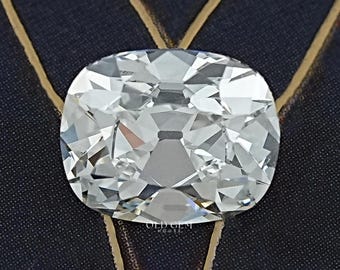 Eco Friendly Solitaire Loose Diamond | Old Mine Cushion Lab Grown Diamond For Custom Ring | EF-VVS Clarity Old Cut Diamond | Loose For Gift