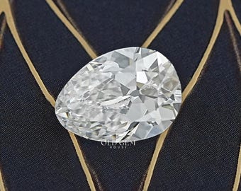 Old Mine Pear Lab Grown Loose Diamond | EF-VS Clarity Loose Diamond | CVD Solitaire Loose Diamond For Jewelry Making | Old Cut Loose Diamond