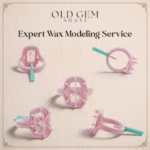 Modelo de cera para joyería personalizado / Prototipo de cera impreso en 3D para anillo, colgante y pulsera / Muestra de aprobación previa a la fundición / Diseño de cera CAD