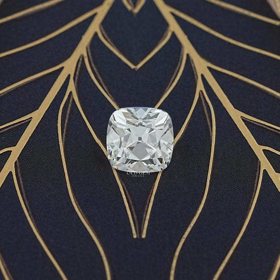 Old Mine Cushion Cut Lab Grown Diamond | Handcrafted Solitaire Loose Diamond For Jewelry Making | Old Cut Diamond For Customized Jewelry